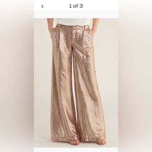 L’AGENCE 
Allanah Mid Rise Trouser in Beige Sequin
Sz 4